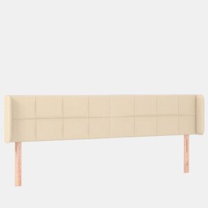 vidaXL Cabeceira de cama c luzes LED tecido 163x16x7888 cm cor creme