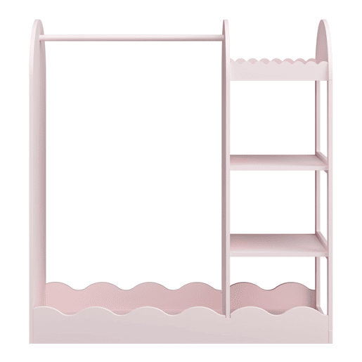 Bengaleiro para crianças Vestnes com espelho 100x94x38 cm Cotton Candy en.casa