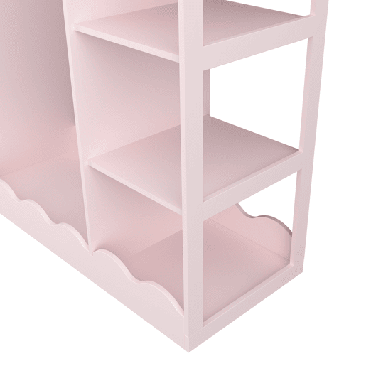 Bengaleiro para crianças Vestnes com espelho 100x94x38 cm Cotton Candy en.casa