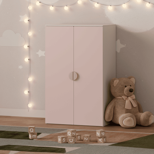Armário de criança Sandnes com 2 portas 123x60x40 cm BrancoRosaen.casa Armário de criança Sandnes com 2 portas 123x60x40 cm BrancoRosaen.casa