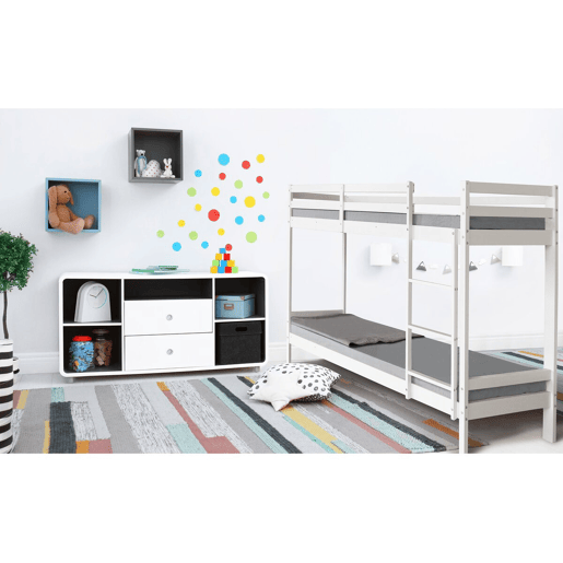 Beliche infantil de madeira Lionel 90 x 190 cm - Branco