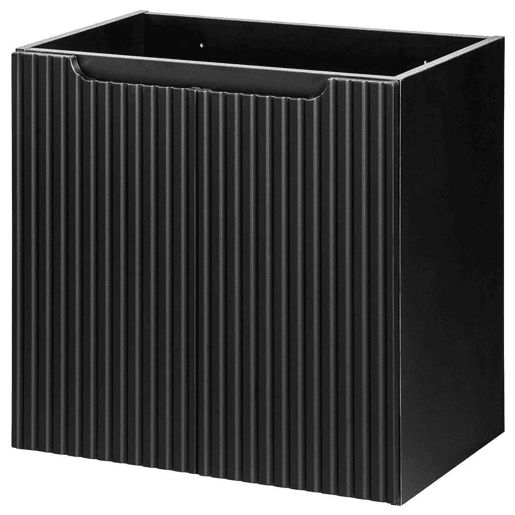 Móvel de lavatório NEWPORT com 2 portas ranhuradas 60x71x40cm Preto en.casa