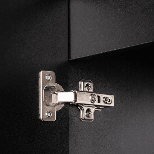 Móvel de lavatório NEWPORT com 2 portas ranhuradas 60x71x40cm Preto en.casa