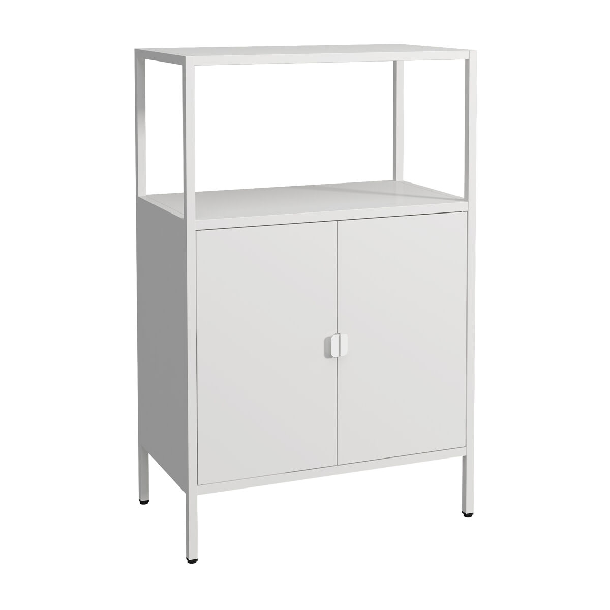 Armario de oficina hailuoto con compartimentos y 2 puertas acero 110 x 70 x 40 cm - gris claro [en.casa]