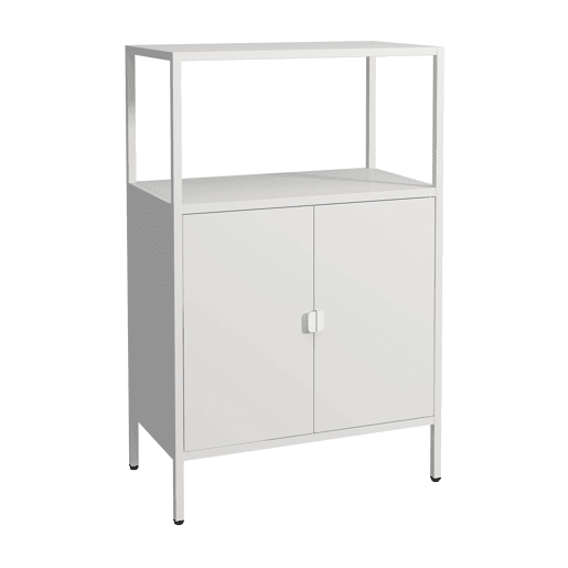 Armário de escritório Hailuoto com compartimentos e 2 portas em aço 110 x 70 x 40 cm - Cinzento claro en.casa Armário de escritório Hailuoto com compartimentos e 2 portas em aço 110 x 70 x 40 cm - Cinzento claro en.casa