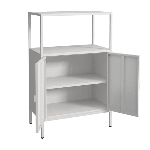 Armário de escritório Hailuoto com compartimentos e 2 portas em aço 110 x 70 x 40 cm - Cinzento claro en.casa Armário de escritório Hailuoto com compartimentos e 2 portas em aço 110 x 70 x 40 cm - Cinzento claro en.casa