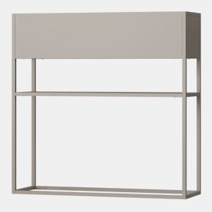 Suporte para plantas Joensuu com prateleira 80x80x25cm cinzento claro en.casa