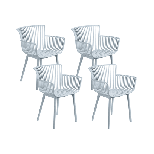 Conjunto de 4 cadeiras de jardim PESARO Azul claro