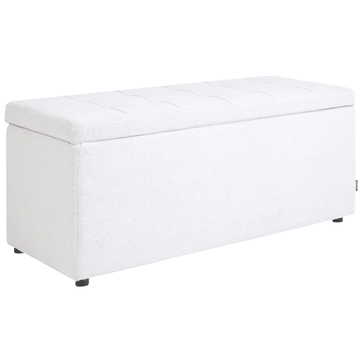 Repousa-pés com arrumação OREM Tecido Branco creme Repousa-pés com arrumação OREM Tecido Branco creme
