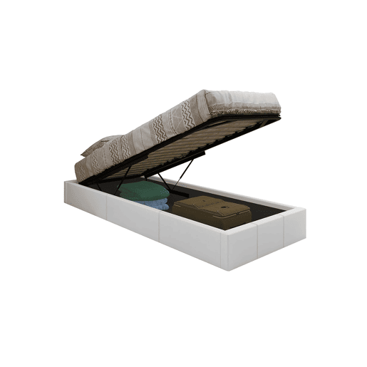 Cama Sommier Home Individual (Branco)(200×90 cm) Cama Sommier Home Individual (Branco)(200×90 cm)