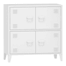 Armário de escritório Hamina com 2 compartimentos e 4 portas aço 82 x 80 x 40 cm - Branco en.casa