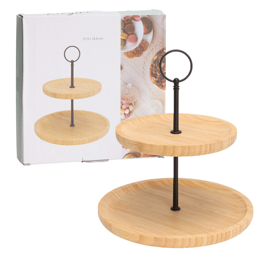 Suporte para alimentos de 2 andares - ideal para servir e apresentar pratos