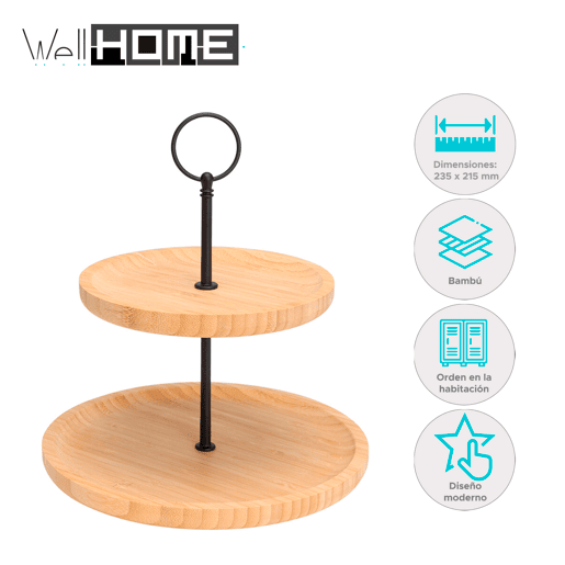 Suporte para alimentos de 2 andares - ideal para servir e apresentar pratos