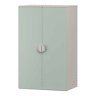 Armário de criança Sandnes com 2 portas 123x60x40 cm Branco  Verde en.casa