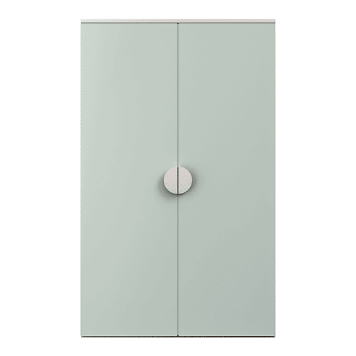 Armário de criança Sandnes com 2 portas 123x60x40 cm Branco  Verde en.casa