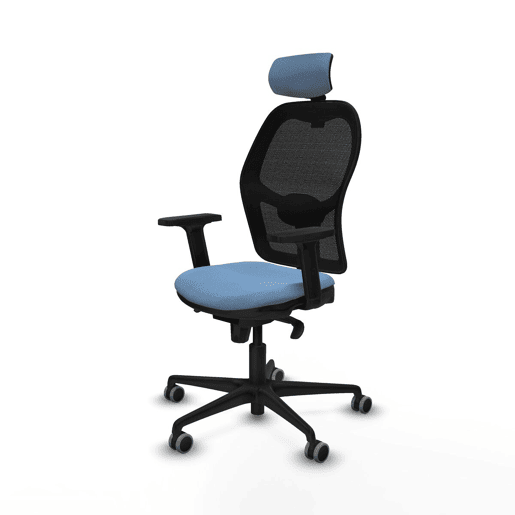 Cadeira de escritório com apoio para a cabeça Jorquera Piqueras y Crespo 2D036G2 Azul celeste