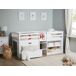 Beliani Cama de media altura Madera de caucho SUSVILLE 97x207 Beliani Cama de media altura Madera de caucho SUSVILLE 97x207 Blanco