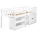 Beliani Cama de media altura Madera de caucho SUSVILLE 97x207 Beliani Cama de media altura Madera de caucho SUSVILLE 97x207 Blanco