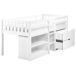 Beliani Cama de media altura Madera de caucho SUSVILLE 97x207 Beliani Cama de media altura Madera de caucho SUSVILLE 97x207 Blanco