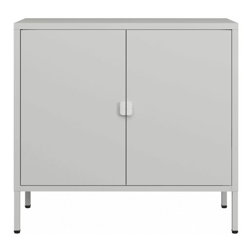 Armário de escritório Hailuoto com compartimentos e 2 portas de aço 75 x 80 x 40 cm - Cinzento claro en.casa Armário de escritório Hailuoto com compartimentos e 2 portas de aço 75 x 80 x 40 cm - Cinzento claro en.casa