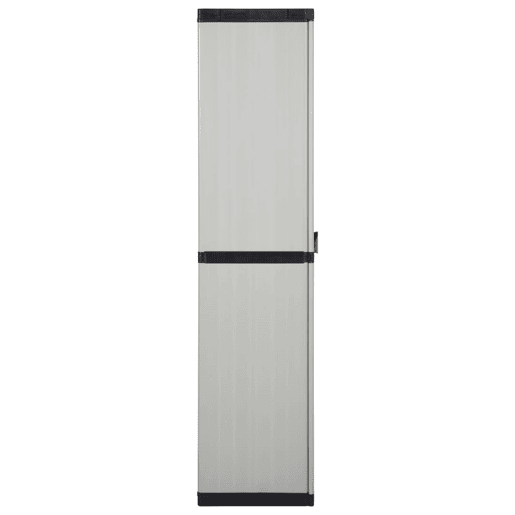 vidaXL Armário arrumação jardim 3 prateleiras 68x40x168cm cinzapreto vidaXL Armário arrumação jardim 3 prateleiras 68x40x168cm cinzapreto