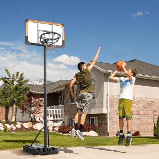 SPORTNOW Tabela de Basquetebol de Exterior com Altura Ajustável 235-264 cm Tabela de Basquetebol com Suporte para Bola Rodas e Base Recarregável Preto SPORTNOW Tabela de Basquetebol de Exterior com Altura Ajustável 235-264 cm Tabela de Basquetebol com Suporte para Bola Rodas e Base Recarregável Preto