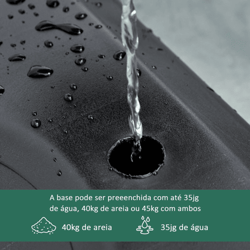 HOMCOM Tabela de Basquetebol para Exterior com Altura Ajustável 206-260 cm Cesta de Basquetebol com Rodas e Base Recarregável para Adolescentes e Adultos Preto