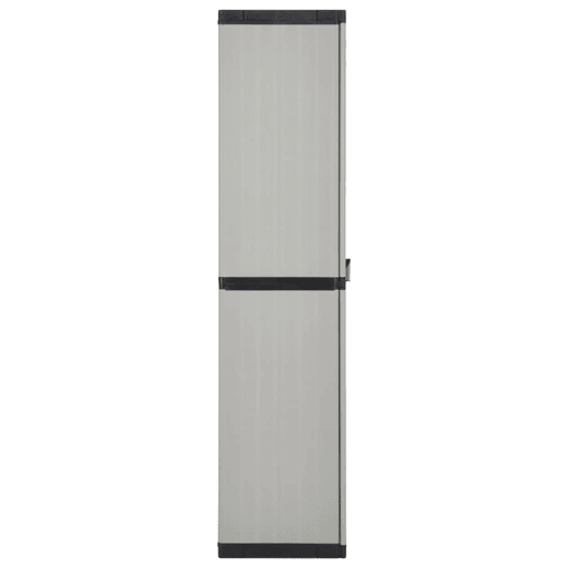 vidaXL Armário arrumação jardim 3 prateleiras 68x40x168cm cinzapreto vidaXL Armário arrumação jardim 3 prateleiras 68x40x168cm cinzapreto