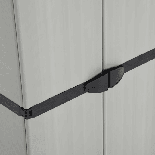 vidaXL Armário arrumação jardim 3 prateleiras 68x40x168cm cinzapreto vidaXL Armário arrumação jardim 3 prateleiras 68x40x168cm cinzapreto