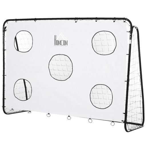 HOMCOM Baliza de Futebol para Crianças com Lona de Precisão e Ponteria para Treino e Aperfeiçoamento 240x88x174 cm Branco HOMCOM Baliza de Futebol para Crianças com Lona de Precisão e Ponteria para Treino e Aperfeiçoamento 240x88x174 cm Branco