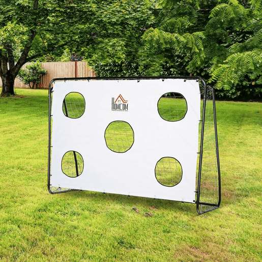 HOMCOM Baliza de Futebol para Crianças com Lona de Precisão e Ponteria para Treino e Aperfeiçoamento 240x88x174 cm Branco HOMCOM Baliza de Futebol para Crianças com Lona de Precisão e Ponteria para Treino e Aperfeiçoamento 240x88x174 cm Branco