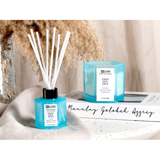 Vela Perfumada com Difusor de Fragrância CLASSY TINT Cera de soja Notas frescas