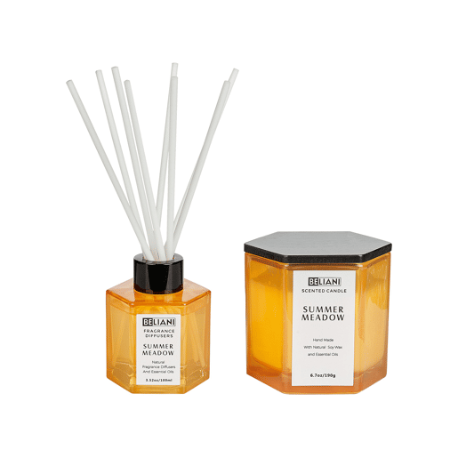 Vela Perfumada com Difusor de Fragrância CLASSY TINT Cera de soja Notas frescas