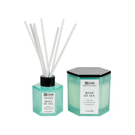 Vela Perfumada com Difusor de Fragrância CLASSY TINT Cera de soja Notas frescas
