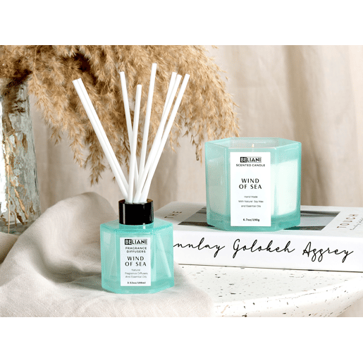 Vela Perfumada com Difusor de Fragrância CLASSY TINT Cera de soja Notas frescas