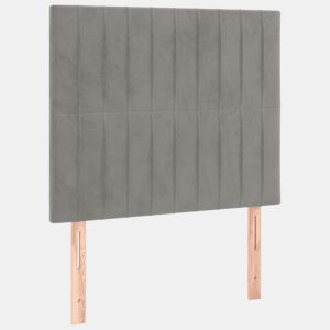 vidaXL Cabeceira Cinza Claro 90x5x118128 cm Veludo