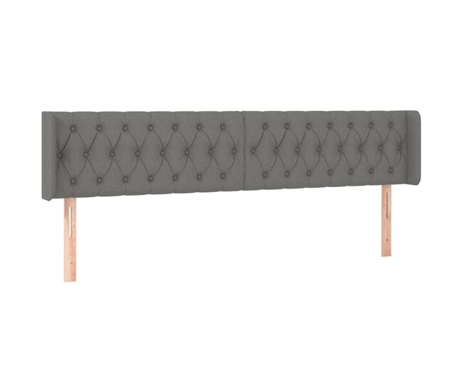 Vidaxl cabecero de tela gris oscuro 203x16x78/88 cm