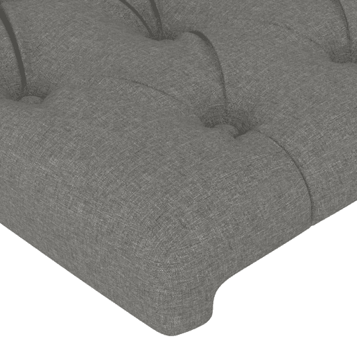 vidaXL Cabeceira de cama c abas tecido 203x16x7888cm cinzento-escuro
