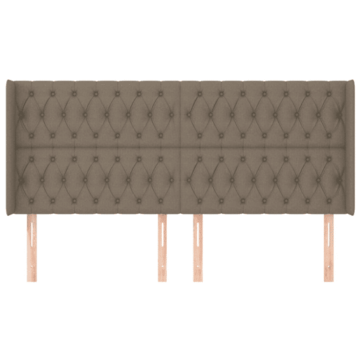 vidaXL Cabeceira cama abas tecido 203x16x118128 cm cinza-acastanhado