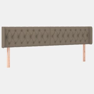 vidaXL Cabeceira cama abas tecido 183x16x7888 cm cinzento-acastanhado