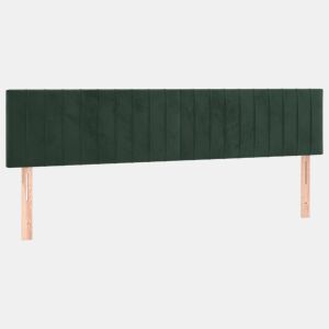 vidaXL Cabeceira de cama 2 pcs veludo 90x5x7888 cm verde-escuro
