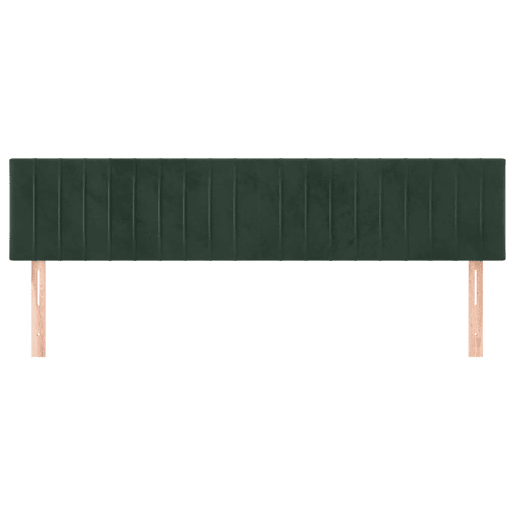 vidaXL Cabeceira de cama 2 pcs veludo 90x5x7888 cm verde-escuro