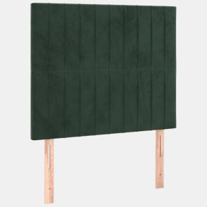 vidaXL Cabeceira Verde Escuro 100x5x118128 cm Veludo