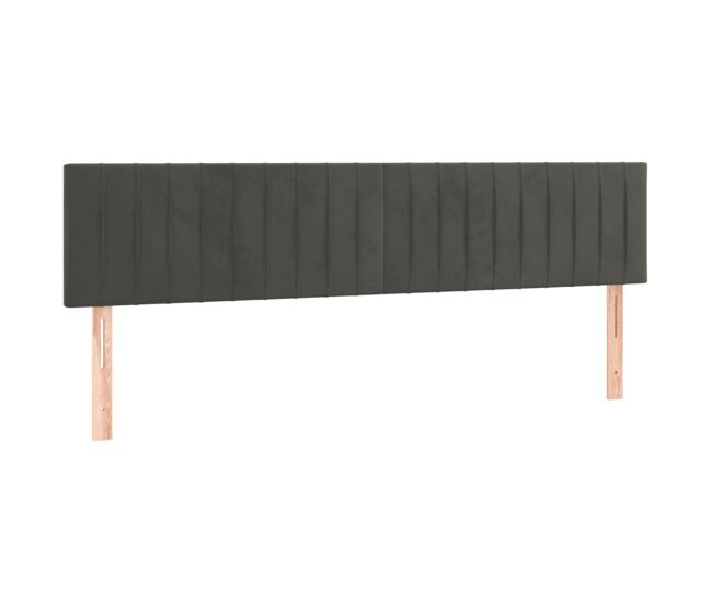 Vidaxl cabeceros 2 unidades de terciopelo gris oscuro 90x5x78/88 cm