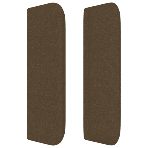 vidaXL Cabeceira de cama c abas tecido 93x16x7888 cm castanho-escuro