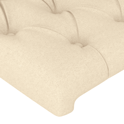 vidaXL Cabeceira de cama c abas tecido 163x16x118128 cm cor crème
