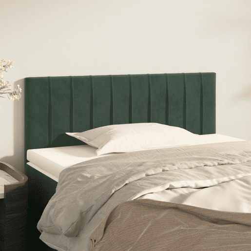 vidaXL Cabeceira de cama veludo 80x5x7888 cm verde-escuro
