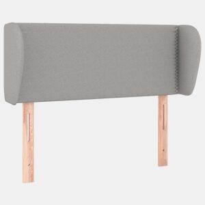 vidaXL Cabeceira de cama c abas tecido 103x23x7888 cm cinzento-claro