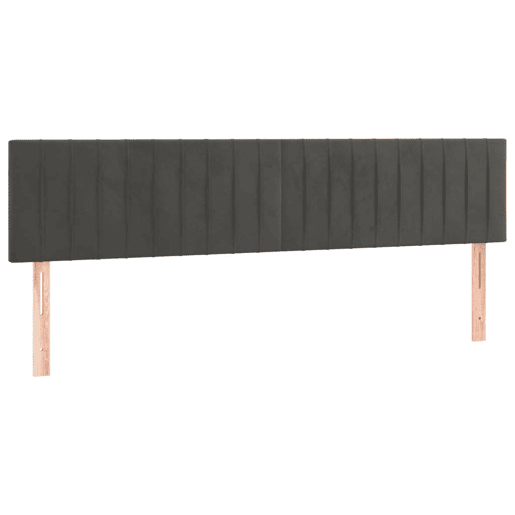 vidaXL Cabeceira de cama 2 pcs veludo 100x5x7888 cm cinzento-escuro vidaXL Cabeceira de cama 2 pcs veludo 100x5x7888 cm cinzento-escuro