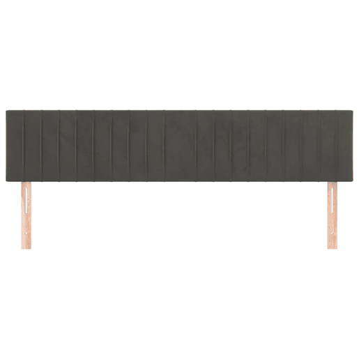 vidaXL Cabeceira de cama 2 pcs veludo 100x5x7888 cm cinzento-escuro vidaXL Cabeceira de cama 2 pcs veludo 100x5x7888 cm cinzento-escuro
